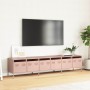 Mueble para TV acero laminado en frío rosa 202x39x43,5 cm en Muebles TV | Comprar online en Foru.es