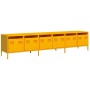 Mueble TV acero laminado en frío amarillo mostaza 202x39x43,5cm en Muebles TV | Comprar online en Foru.es
