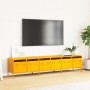 Mueble TV acero laminado en frío amarillo mostaza 202x39x43,5cm en Muebles TV | Comprar online en Foru.es