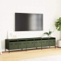 Mueble TV acero laminado en frío verde oliva 202x39x43,5 cm en Muebles TV | Comprar online en Foru.es