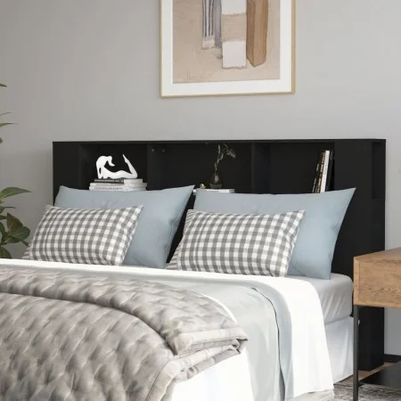Mueble cabecero negro 180x18,5x104,5 cm de vidaXL, Cabeceros y pies de cama - Ref: Foro24-811944, Precio: 74,34 €, Descuento: %