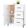 Aparador de madera contrachapada blanco brillante 69,5x34x90 cm de vidaXL, Aparadores - Ref: Foro24-812183, Precio: 79,00 €, ...