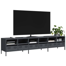 Mueble de TV acero laminado en frío antracita 202x39x43,5 cm en Muebles TV | Comprar online en Foru.es