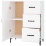 Aparador de madera contrachapada blanco brillante 69,5x34x90 cm de vidaXL, Aparadores - Ref: Foro24-812183, Precio: 79,00 €, ...