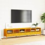 Mueble TV acero laminado en frío amarillo mostaza 202x39x43,5cm en Muebles TV | Comprar online en Foru.es