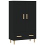 Aparador de madera de ingeniería negro 70x31x115 cm de vidaXL, Aparadores - Ref: Foro24-812565, Precio: 88,97 €, Descuento: %
