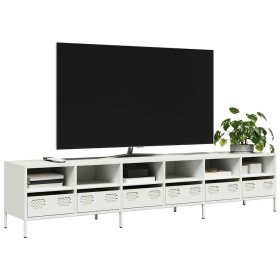 Mueble para TV acero laminado en frío blanco 202x39x43,5 cm en Muebles TV | Comprar online en Foru.es