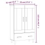 Aparador de madera de ingeniería negro 70x31x115 cm de vidaXL, Aparadores - Ref: Foro24-812565, Precio: 88,97 €, Descuento: %
