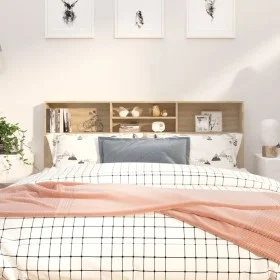 Mueble cabecero color roble Sonoma 180x19x103,5 cm de vidaXL, Cabeceros y pies de cama - Ref: Foro24-811883, Precio: 73,11 €,...