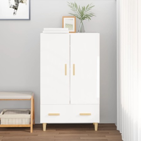 Aparador de madera contrachapada blanco brillante 70x31x115cm de vidaXL, Aparadores - Ref: Foro24-812570, Precio: 85,95 €, De...