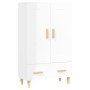 Aparador de madera contrachapada blanco brillante 70x31x115cm de vidaXL, Aparadores - Ref: Foro24-812570, Precio: 85,95 €, De...