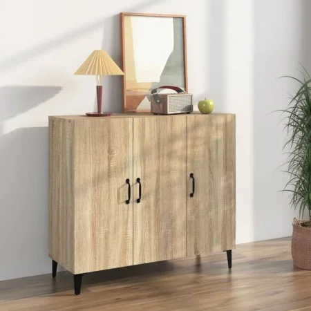 Aparador de madera de ingeniería roble Sonoma 90x34x80 cm de vidaXL, Aparadores - Ref: Foro24-812504, Precio: 94,10 €, Descue...
