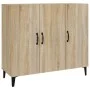 Aparador de madera de ingeniería roble Sonoma 90x34x80 cm de vidaXL, Aparadores - Ref: Foro24-812504, Precio: 94,10 €, Descue...