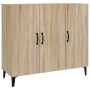 Aparador de madera de ingeniería roble Sonoma 90x34x80 cm de vidaXL, Aparadores - Ref: Foro24-812504, Precio: 102,62 €, Descu...
