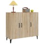 Aparador de madera de ingeniería roble Sonoma 90x34x80 cm de vidaXL, Aparadores - Ref: Foro24-812504, Precio: 102,62 €, Descu...