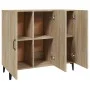 Aparador de madera de ingeniería roble Sonoma 90x34x80 cm de vidaXL, Aparadores - Ref: Foro24-812504, Precio: 94,10 €, Descue...