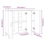 Aparador de madera de ingeniería roble Sonoma 90x34x80 cm de vidaXL, Aparadores - Ref: Foro24-812504, Precio: 102,62 €, Descu...