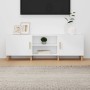 Mueble para TV madera contrachapada blanco 150x30x50 cm de vidaXL, Muebles TV - Ref: Foro24-812618, Precio: 96,64 €, Descuent...