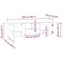 Mueble para TV madera contrachapada blanco 150x30x50 cm de vidaXL, Muebles TV - Ref: Foro24-812618, Precio: 96,64 €, Descuent...