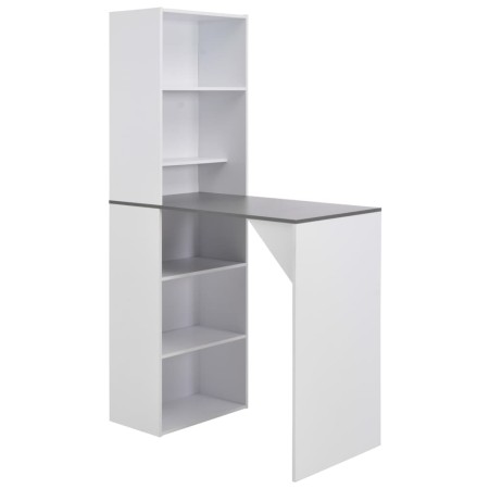 Mesa alta de bar con armario blanca 115x59x200 cm en Mesas de comedor | Comprar online en Foru.es