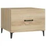 Mesa de centro con patas de metal 2 uds roble Sonoma 50x50x40cm de vidaXL, Mesas de centro - Ref: Foro24-812733, Precio: 63,0...
