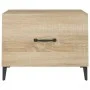 Mesa de centro con patas de metal 2 uds roble Sonoma 50x50x40cm de vidaXL, Mesas de centro - Ref: Foro24-812733, Precio: 63,0...