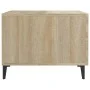 Mesa de centro con patas de metal 2 uds roble Sonoma 50x50x40cm de vidaXL, Mesas de centro - Ref: Foro24-812733, Precio: 63,0...