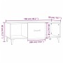 Mesa de centro madera contrachapada gris hormigón 102x50x40 cm de vidaXL, Mesas de centro - Ref: Foro24-812703, Precio: 53,47...