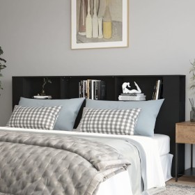 Mueble cabecero negro 220x18,5x104,5 cm de vidaXL, Cabeceros y pies de cama - Ref: Foro24-811962, Precio: 76,94 €, Descuento: %
