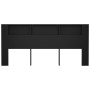 Mueble cabecero negro 220x18,5x104,5 cm de vidaXL, Cabeceros y pies de cama - Ref: Foro24-811962, Precio: 76,94 €, Descuento: %