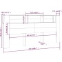 Mueble cabecero negro 220x18,5x104,5 cm de vidaXL, Cabeceros y pies de cama - Ref: Foro24-811962, Precio: 76,94 €, Descuento: %