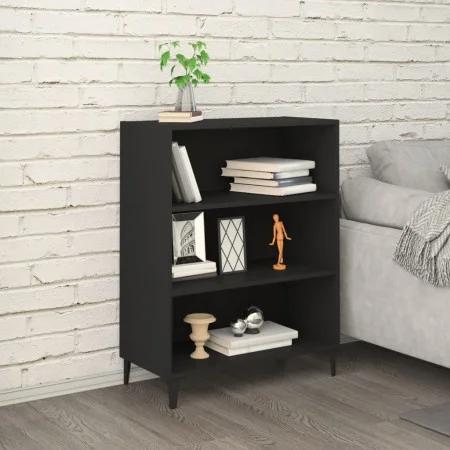 Aparador de madera contrachapada negro 69,5x32,5x90 cm de vidaXL, Aparadores - Ref: Foro24-812250, Precio: 58,55 €, Descuento: %