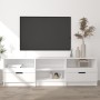 Mueble de TV madera contrachapada blanco brillo 150x33,5x45 cm de vidaXL, Muebles TV - Ref: Foro24-811463, Precio: 111,70 €, ...