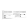 Mueble de TV madera contrachapada blanco brillo 150x33,5x45 cm de vidaXL, Muebles TV - Ref: Foro24-811463, Precio: 111,70 €, ...