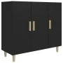 Black engineered wood sideboard 90x34x80 cm by vidaXL, Sideboards - Ref: Foro24-812493, Price: 102,17 €, Discount: %
