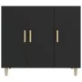 Black engineered wood sideboard 90x34x80 cm by vidaXL, Sideboards - Ref: Foro24-812493, Price: 102,17 €, Discount: %