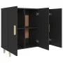Black engineered wood sideboard 90x34x80 cm by vidaXL, Sideboards - Ref: Foro24-812493, Price: 102,17 €, Discount: %