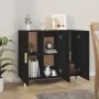 Black engineered wood sideboard 90x34x80 cm by vidaXL, Sideboards - Ref: Foro24-812493, Price: 102,17 €, Discount: %