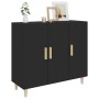 Aparador de madera de ingeniería negro 90x34x80 cm de vidaXL, Aparadores - Ref: Foro24-812493, Precio: 105,00 €, Descuento: %