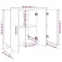 Aparador de madera de ingeniería negro 90x34x80 cm de vidaXL, Aparadores - Ref: Foro24-812493, Precio: 102,17 €, Descuento: %