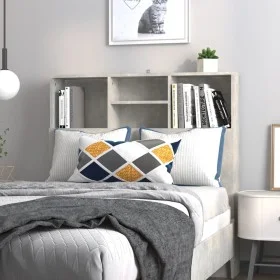 Mueble cabecero gris hormigón 100x19x103,5 cm de vidaXL, Cabeceros y pies de cama - Ref: Foro24-811848, Precio: 44,87 €, Desc...