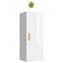 Armario pared madera contrachapada blanco brillo 34,5x34x90 cm de vidaXL, Estantes y estanterías - Ref: Foro24-812435, Precio...