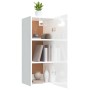 Armario pared madera contrachapada blanco brillo 34,5x34x90 cm de vidaXL, Estantes y estanterías - Ref: Foro24-812435, Precio...