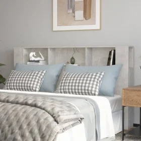 Mueble cabecero gris hormigón 180x18,5x104,5 cm de vidaXL, Cabeceros y pies de cama - Ref: Foro24-811947, Precio: 71,85 €, De...