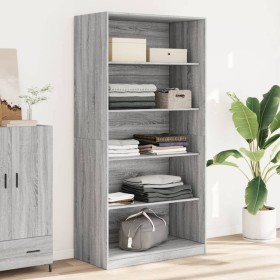 Armario de madera contrachapada gris Sonoma 100x50x200 cm en Armarios roperos | Comprar online en Foru.es