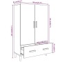 Aparador de madera de ingeniería negro 70x31x115 cm de vidaXL, Aparadores - Ref: Foro24-812529, Precio: 87,23 €, Descuento: %