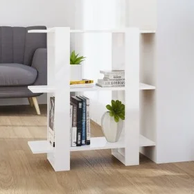Estantería/divisor de espacios blanco brillante 80x30x87 cm de vidaXL, Librerías y estanterías - Ref: Foro24-811589, Precio: ...