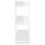 Estantería/divisor de espacios blanco brillante 80x30x87 cm de vidaXL, Librerías y estanterías - Ref: Foro24-811589, Precio: ...