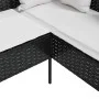 Sofá en forma de L con cojines ratán sintético negro de vidaXL, Sofás de exterior - Ref: Foro24-318584, Precio: 198,79 €, Des...