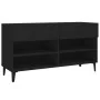 Mueble zapatero de madera contrachapada negro 102x35x55 cm de vidaXL, Zapateros y organizadores de calzado - Ref: Foro24-8128...